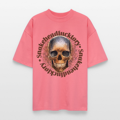 Snake Skull Design – Oversized Unisex Bio T-Shirt - Pink 