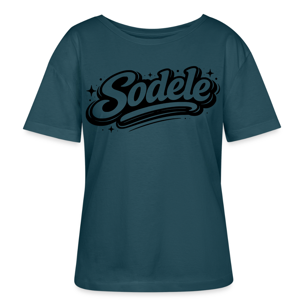 Sudele Design – Rundhals Frauen Bio-T-Shirt - Dunkles Petrol
