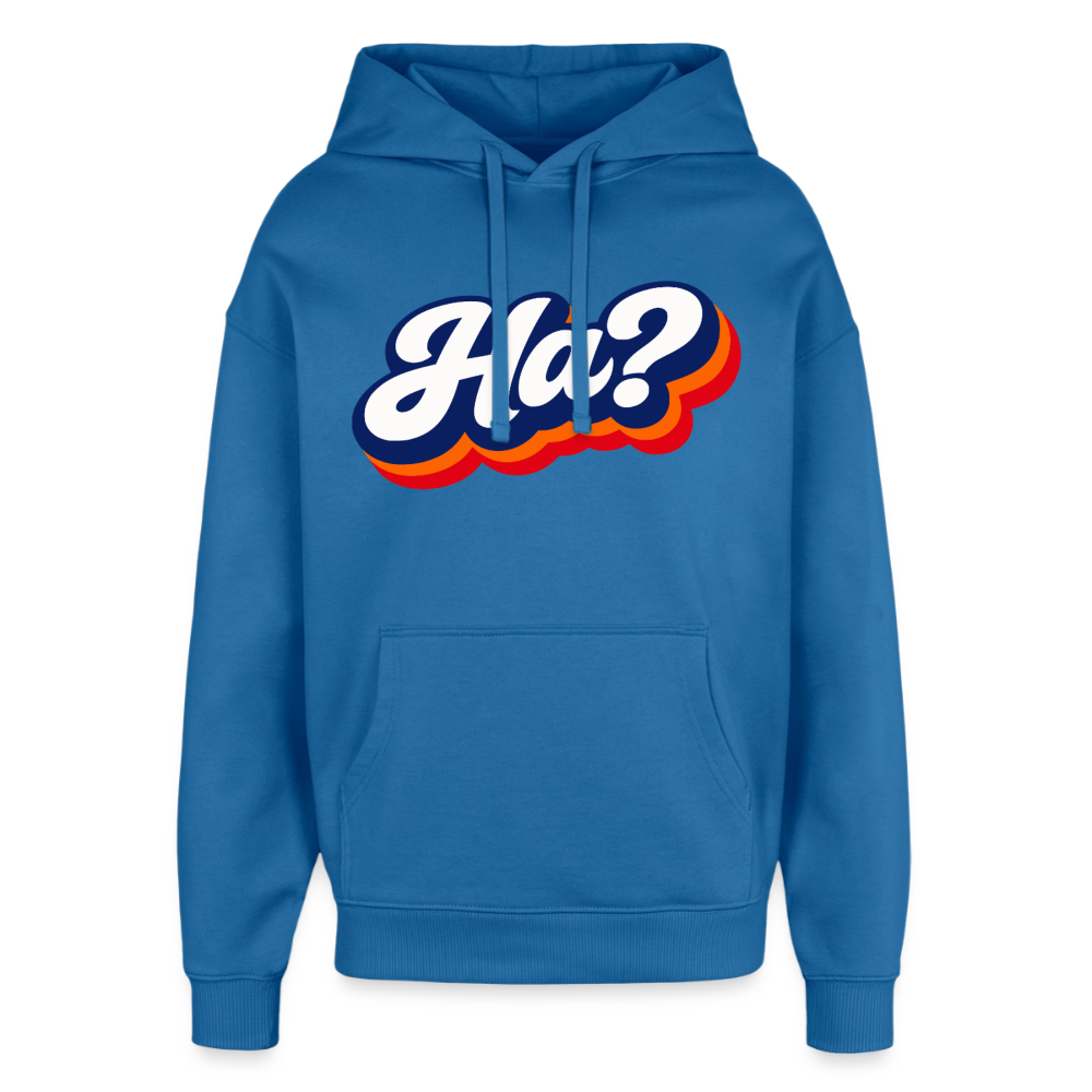 Ha? Design – Oversized Unisex Hoodie - Achtsames Blau