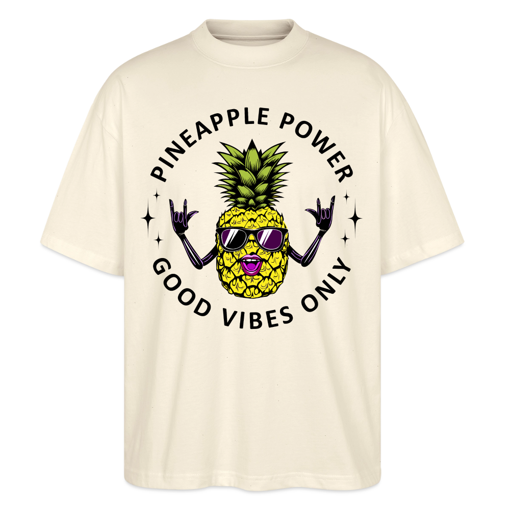 Pineapple Power Design – Oversized Unisex Bio T-Shirt - Natur