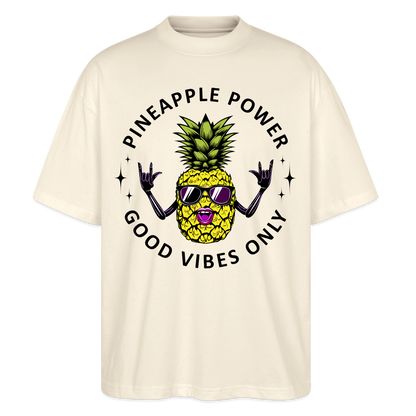 Pineapple Power Design – Oversized Unisex Bio T-Shirt - Natur