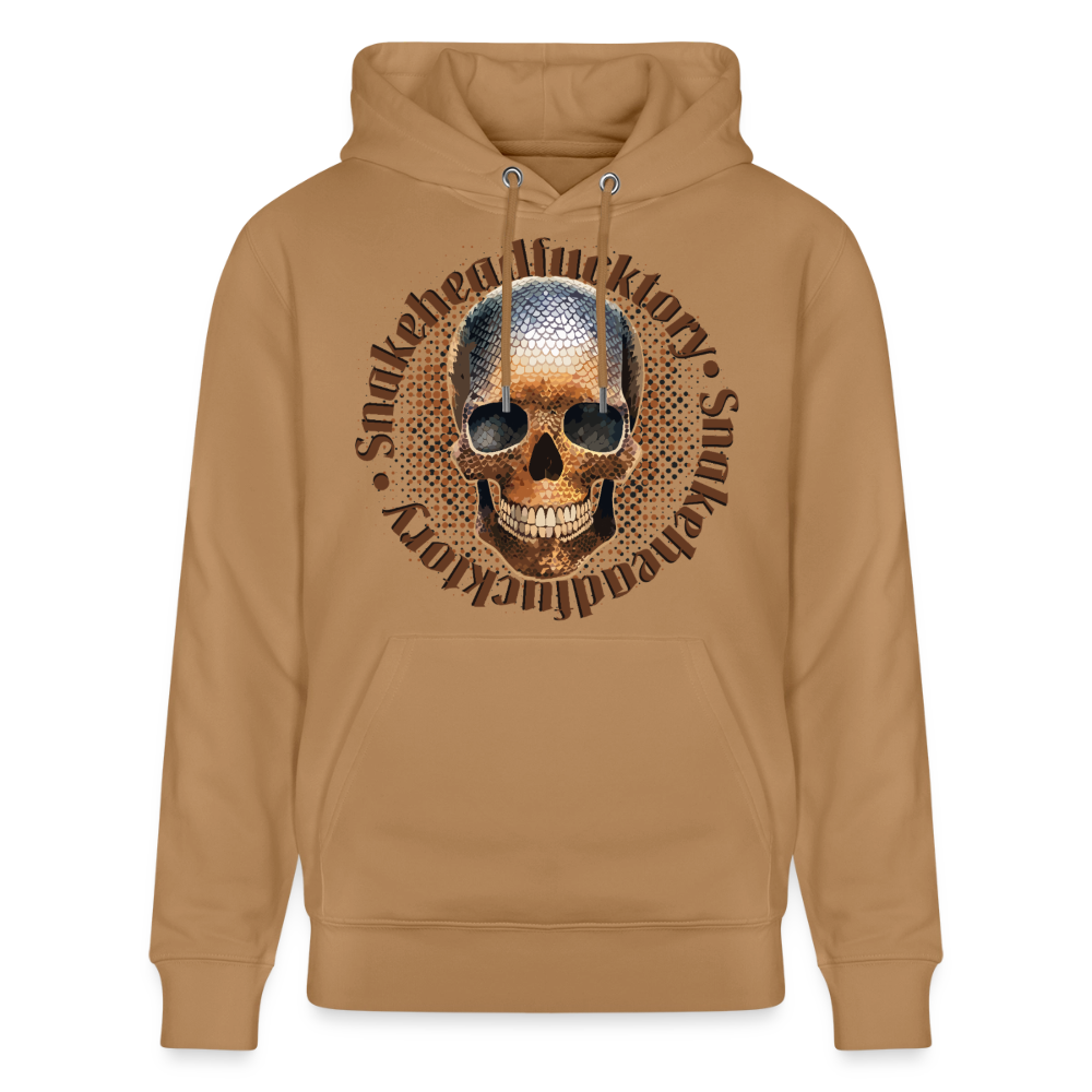 Snake Skull Design – Unisex Bio-Hoodie - Karamell 
