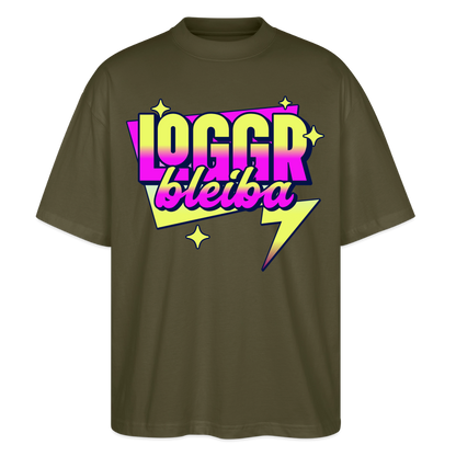 Logo bleibt Design – Oversized Unisex Bio T-Shirt - Khaki