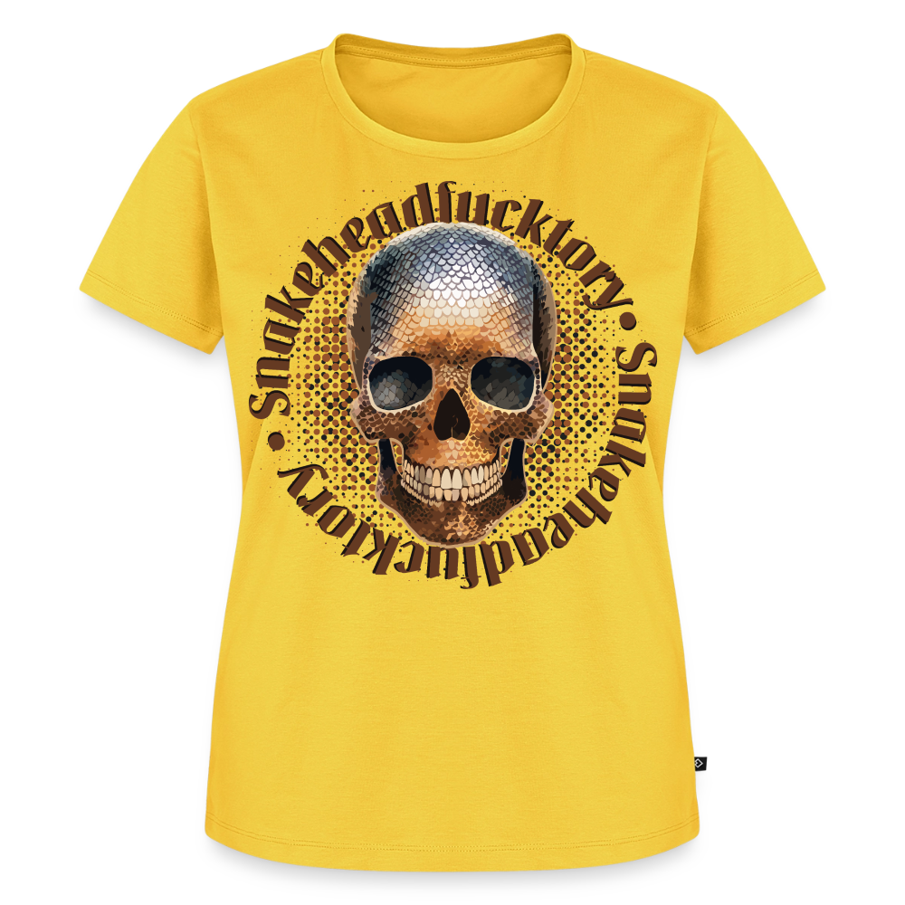 Snake Skull Design – Frauen Premium T-Shirt - Sonnengelb