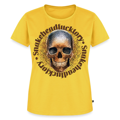 Snake Skull Design – Frauen Premium T-Shirt - Sonnengelb