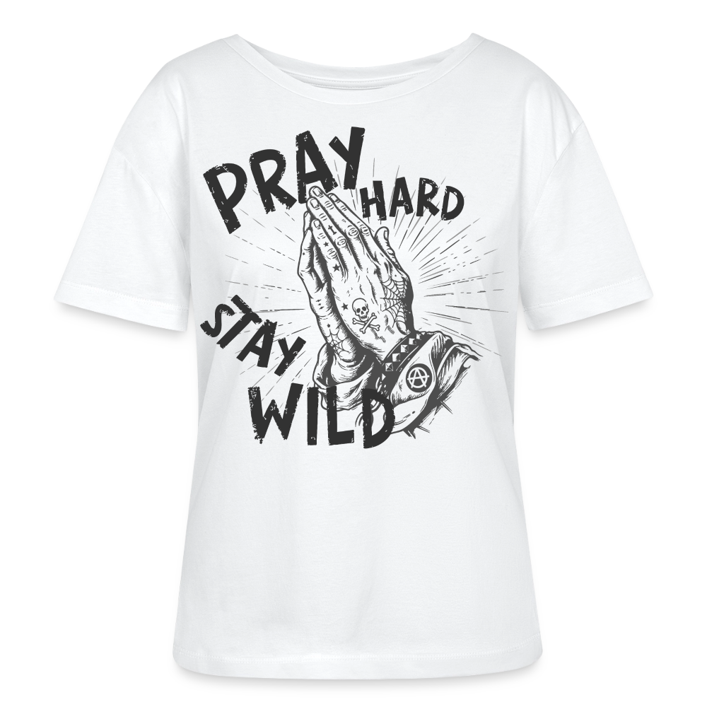 Play Hard Design –  Rundhals Frauen Bio-T-Shirt - Weiß