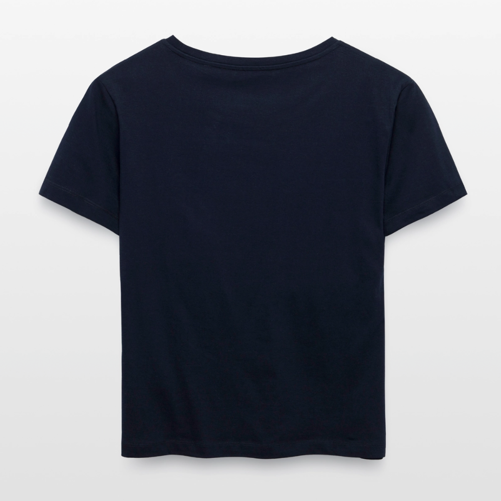 Tiger Skull Design – Rundhals Frauen Bio-T-Shirt - Navy