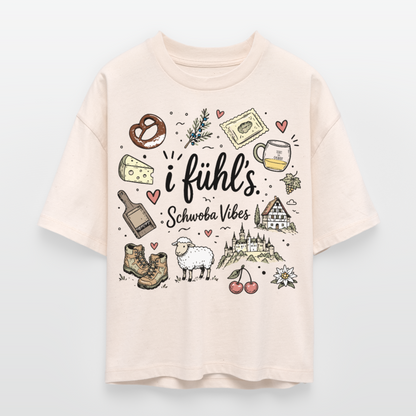 Alb Liebe Design – Frauen Boxy Bio-T-Shirt - Natur