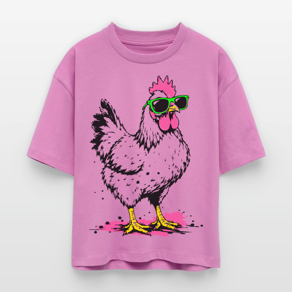 Street Chicken Design – Frauen Boxy Bio-T-Shirt - Pink