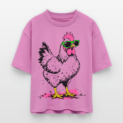 Street Chicken Design – Frauen Boxy Bio-T-Shirt - Pink