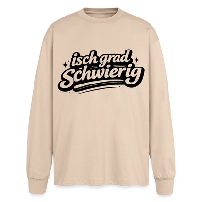 isch grad schwierig Design – Oversized Langarmshirt - Sand