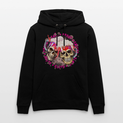 Party Skull Design Pink – Unisex Bio-Hoodie - Schwarz