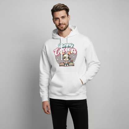 Bunny Grooves Design – Oversized Unisex Hoodie - Weiß