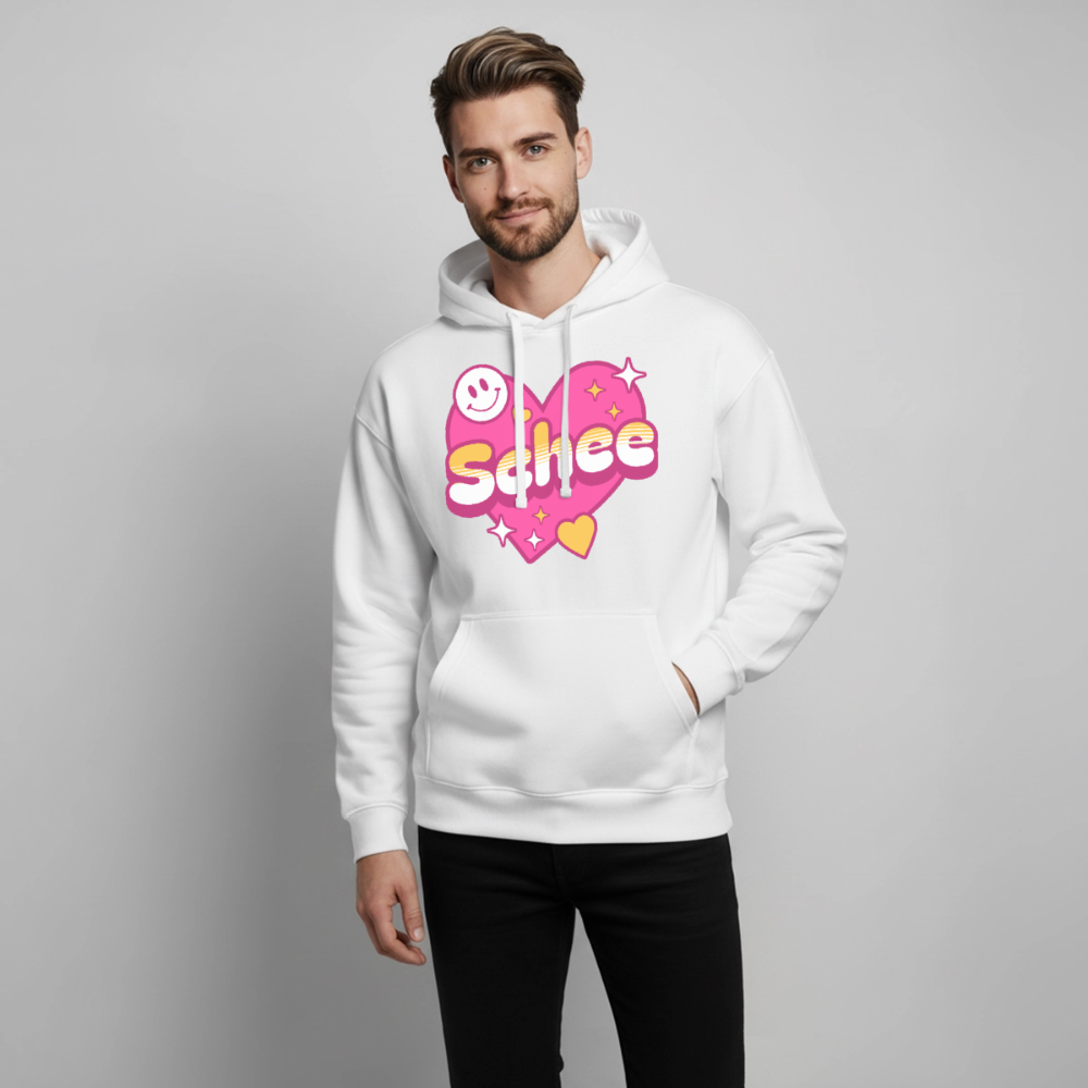 Schnee Design – Oversized Unisex Hoodie - Weiß