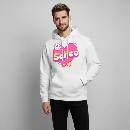Schnee Design – Oversized Unisex Hoodie - Weiß
