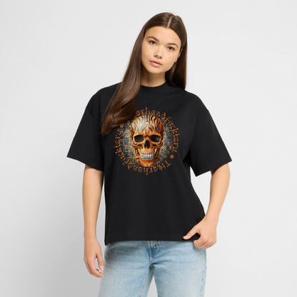 Tiger Skull Design – Oversized Unisex Bio T-Shirt - Schwarz