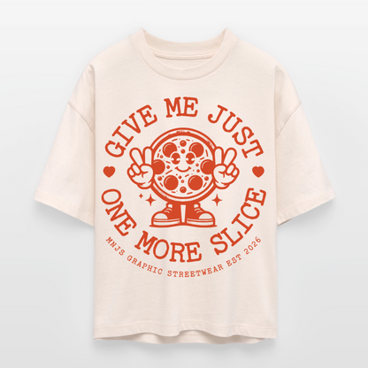Pizza Design – Frauen Boxy Bio-T-Shirt - Natur