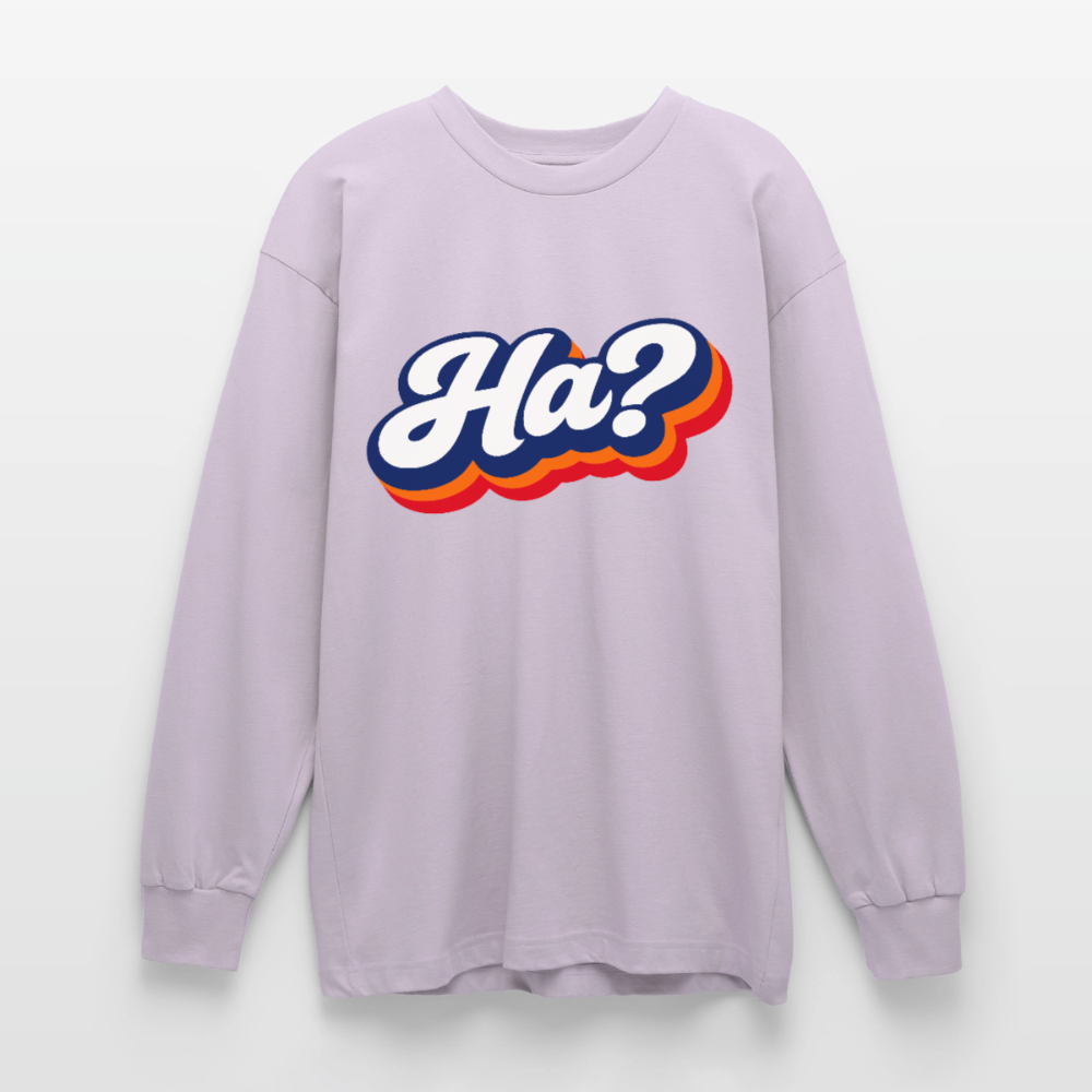 Ha? Design – Oversized Langarmshirt - verblasstes Lila