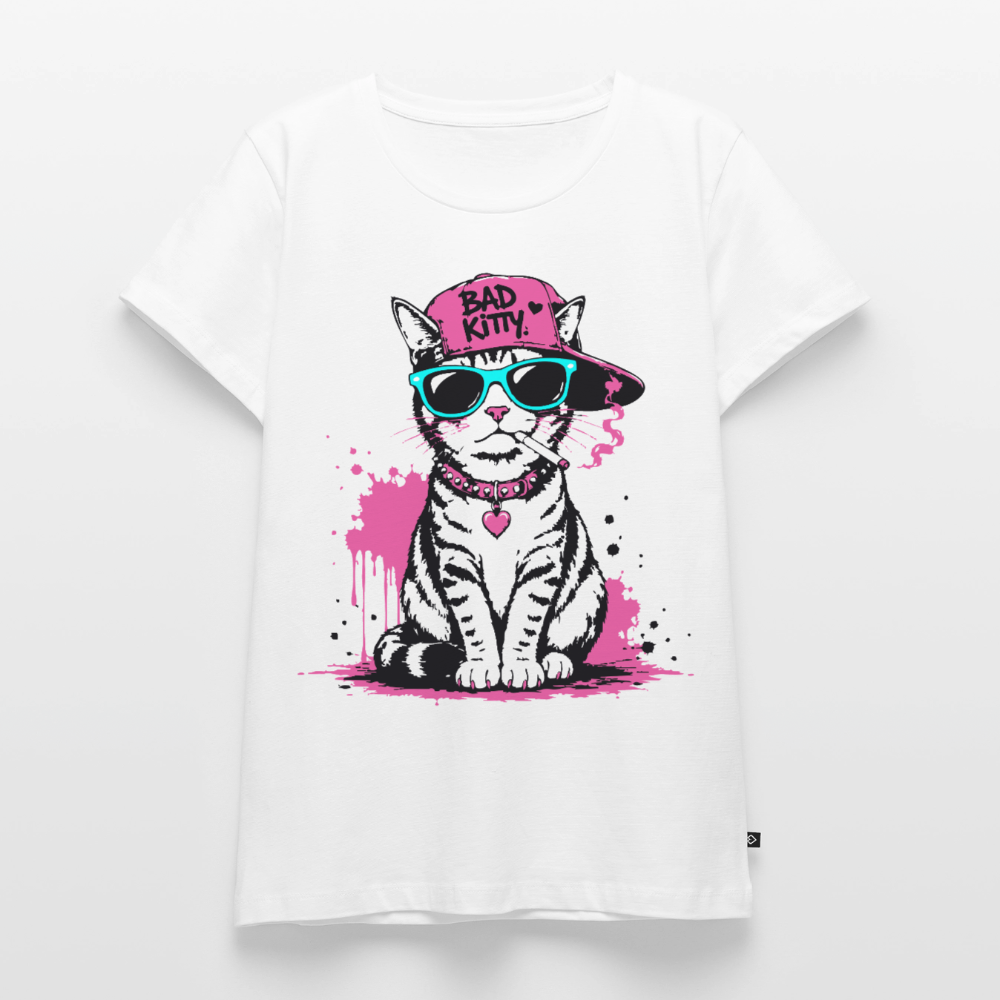 Bad Kitty Design – Frauen Premium T-Shirt - Weiß
