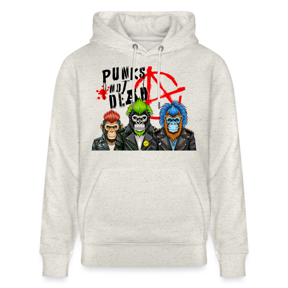 Punks Not Dead Design – Unisex Bio-Hoodie - Beige meliert