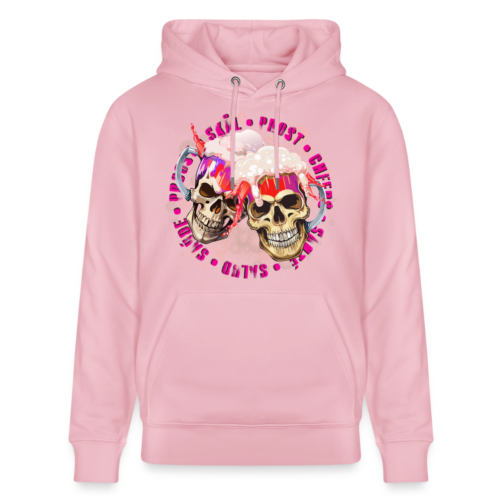 Party Skull Design Pink – Unisex Bio-Hoodie - Hellrosa