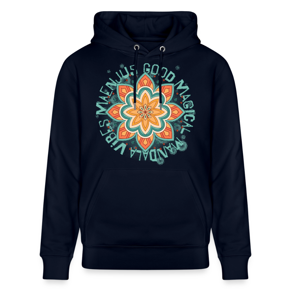 Mandala türkis Design – Unisex Bio-Hoodie - Navy