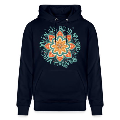 Mandala türkis Design – Unisex Bio-Hoodie - Navy