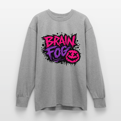 Brain Fog Design – Oversized Langarmshirt - Grau meliert