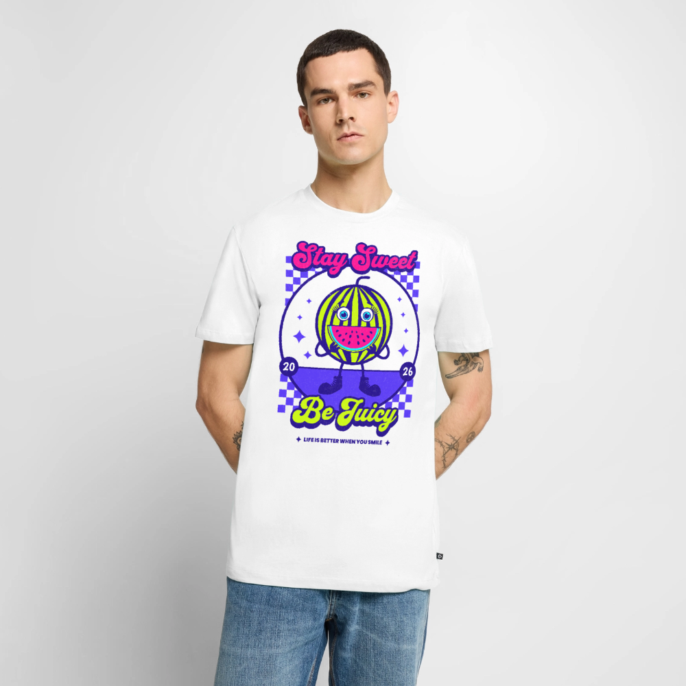 Stay Sweet Design – Männer Premium T-Shirt - Weiß