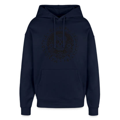 Sugar Skull Black Design - Oversized Unisex Hoodie - Navy