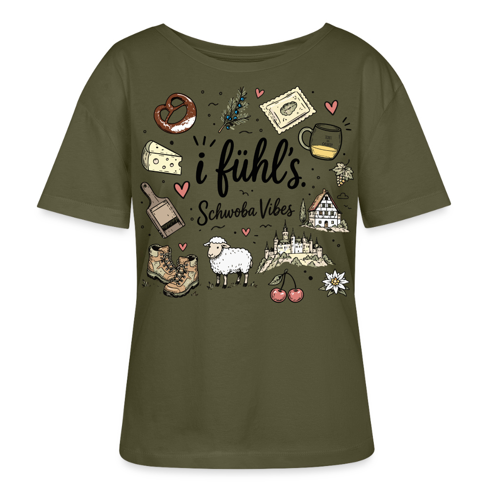 Rundhals Frauen Bio-T-Shirt - Khaki