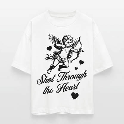 Amor Design – Frauen Boxy Bio-T-Shirt - Weiß