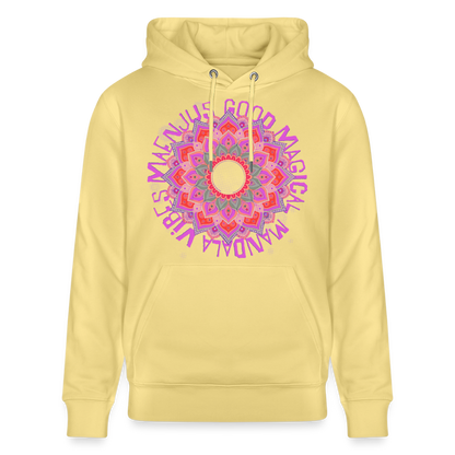 Mandala Pink Design – Unisex Bio-Hoodie - Gelb Viva 