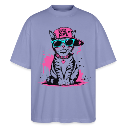 Bad Kitty Design – Oversized Unisex Bio T-Shirt - Violett