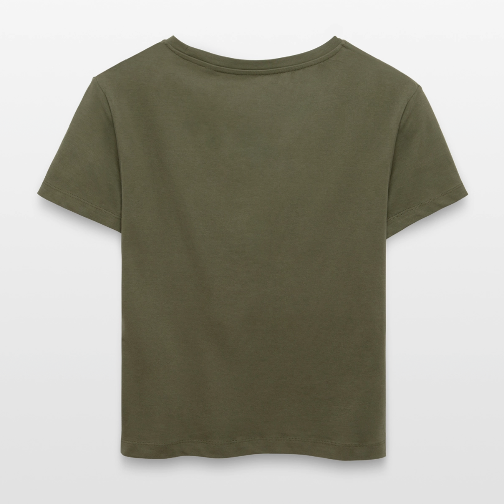Pineapple Skull Design - Rundhals Frauen Bio-T-Shirt - Khaki