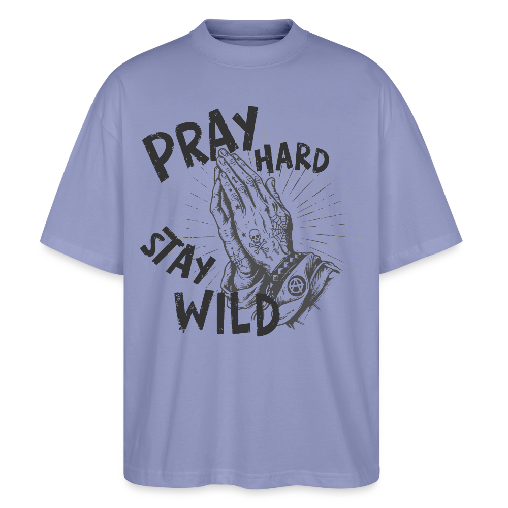 Pray Hard Design – Unisex Bio T-Shirt - Violett