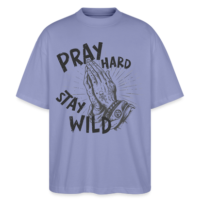Pray Hard Design – Unisex Bio T-Shirt - Violett