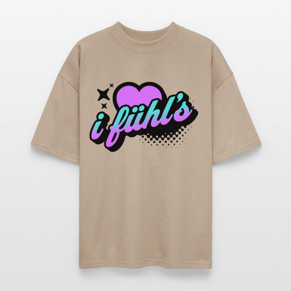 i fühl‘s Design – Oversized Unisex Bio T-Shirt - Steingrau