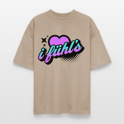 i fühl‘s Design – Oversized Unisex Bio T-Shirt - Steingrau