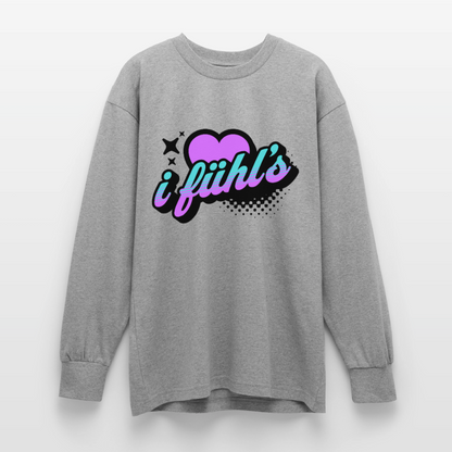 i fühl‘s Design – Oversized Langarmshirt - Grau meliert