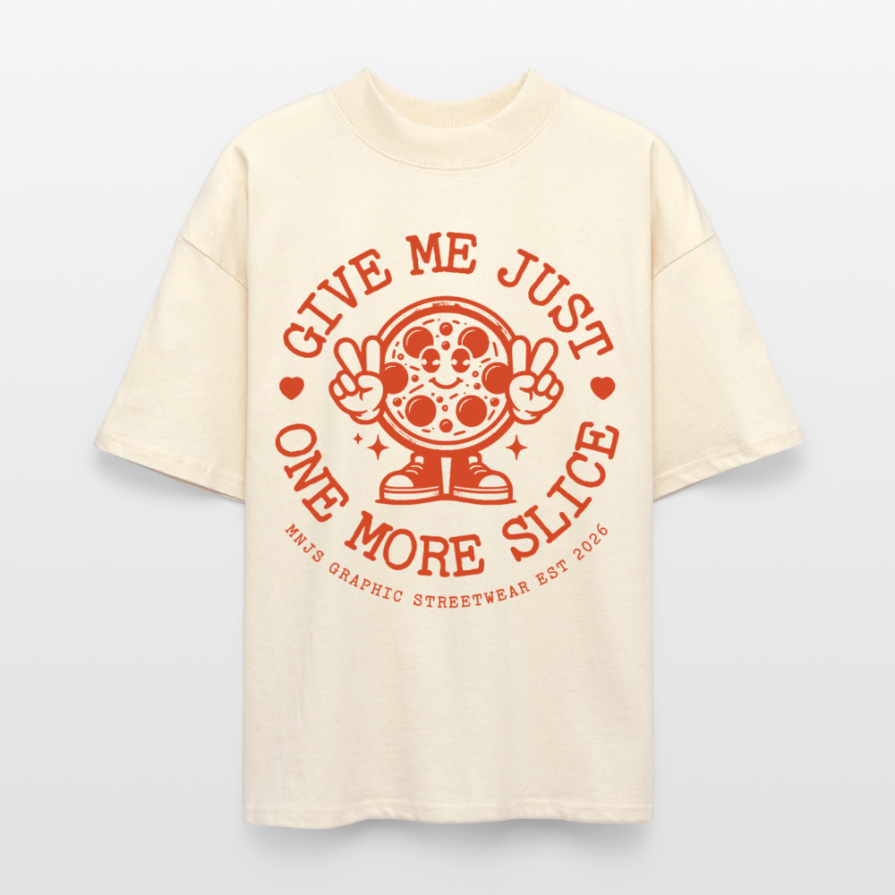Pizza Design – Oversized Unisex Bio T-Shirt - Natur