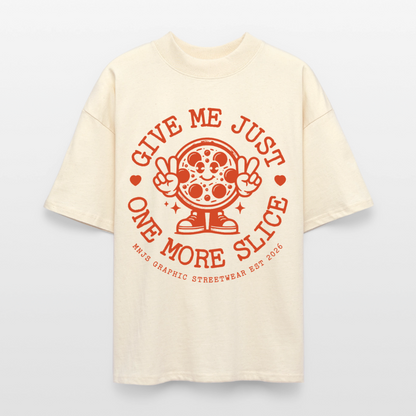 Pizza Design – Oversized Unisex Bio T-Shirt - Natur
