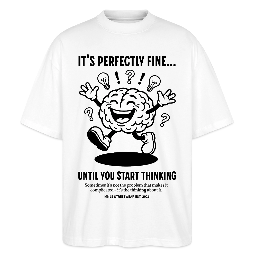 Brain Design – Oversized Unisex Bio T-Shirt - Weiß