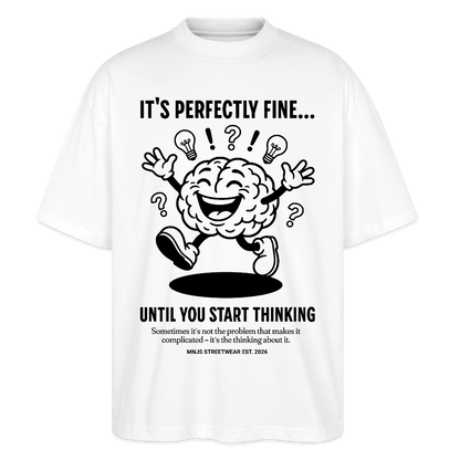 Brain Design – Oversized Unisex Bio T-Shirt - Weiß