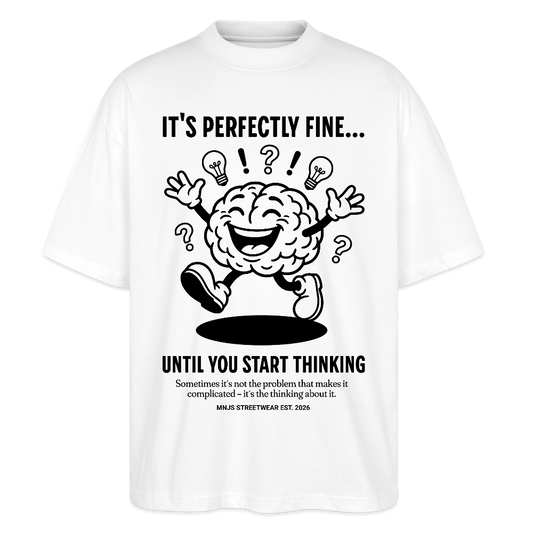 Brain Design – Oversized Unisex Bio T-Shirt - Weiß