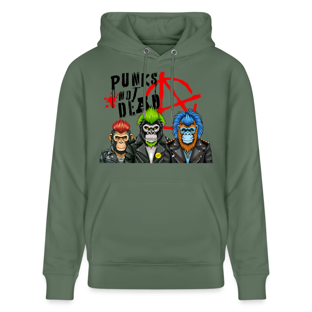 Punks Not Dead Design – Unisex Bio-Hoodie - Tanngrün