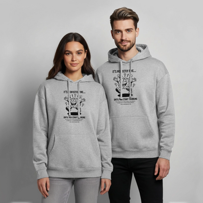 Brain Design – Oversized Unisex Hoodie - Grau meliert
