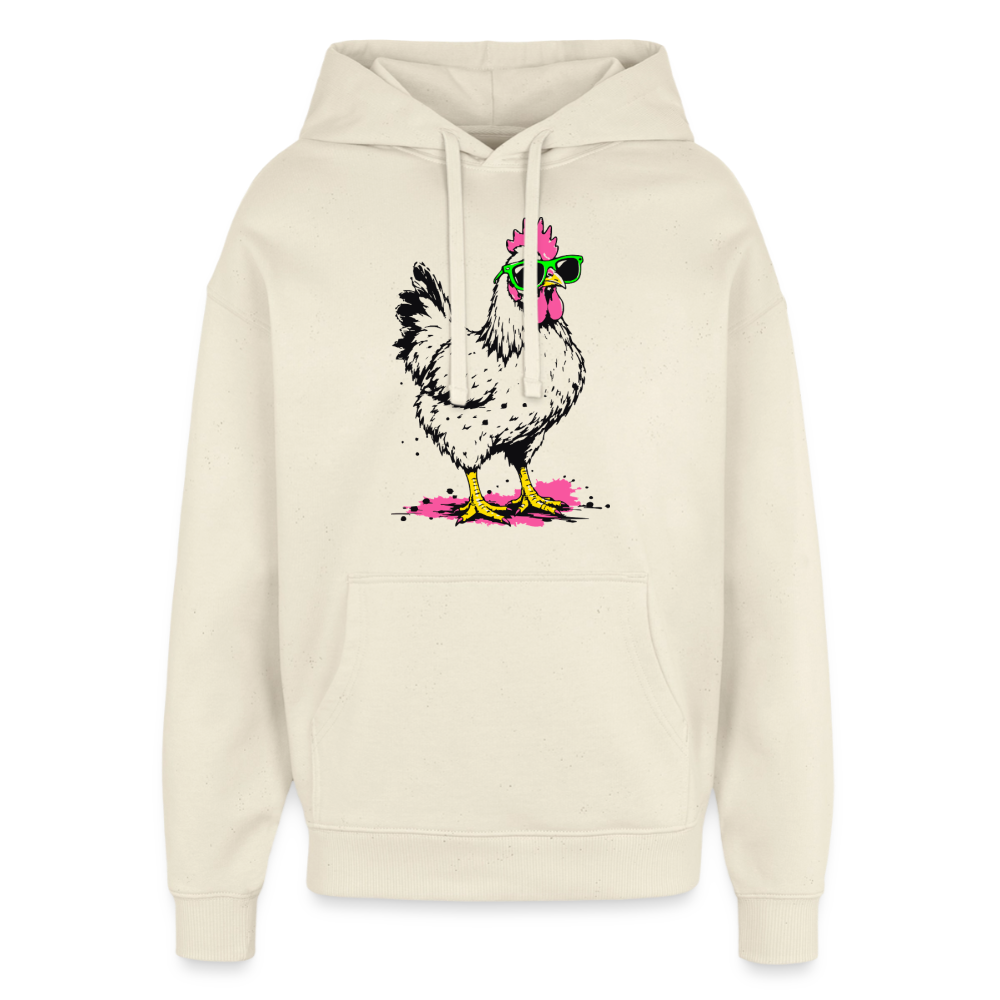 Street Chicken Design – Oversized Unisex Hoodie - Natur