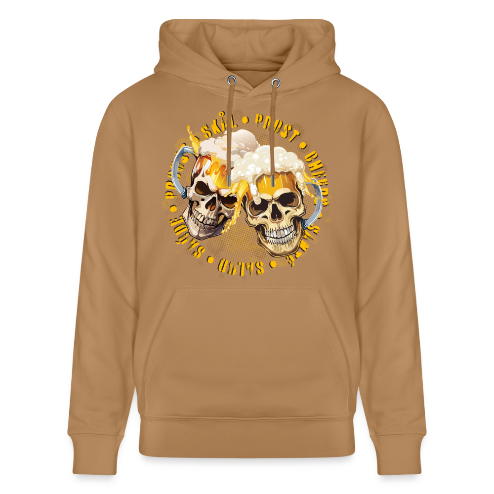 Party Skull Design – Unisex Bio-Hoodie - Karamell 