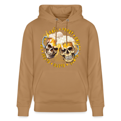Party Skull Design – Unisex Bio-Hoodie - Karamell 